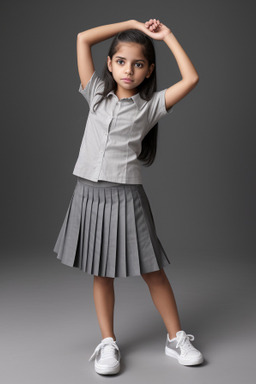 Venezuelan child girl with  gray hair