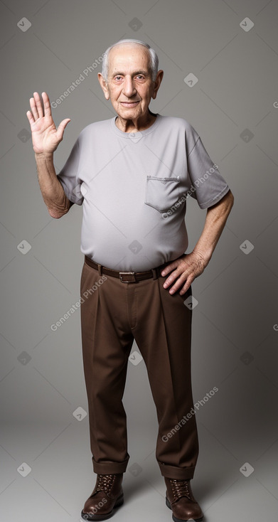 Israeli elderly male with  brown hair