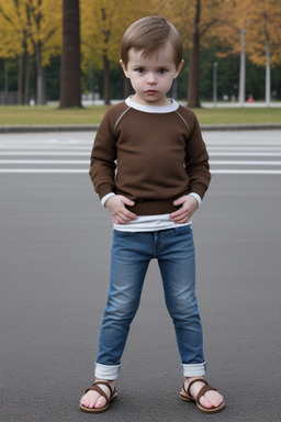 Russian infant boy with  brown hair