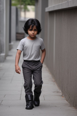 Child boy with  gray hair