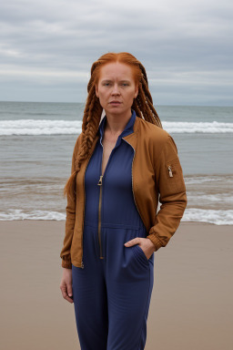 Norwegian middle-aged female with  ginger hair