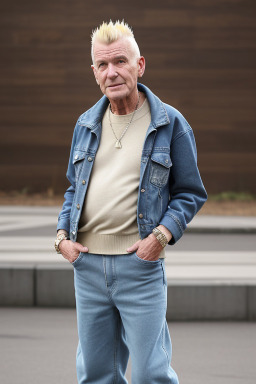 French elderly male with  blonde hair