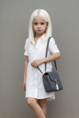 Brazilian child female with  white hair