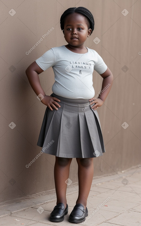 Senegalese child girl with  gray hair