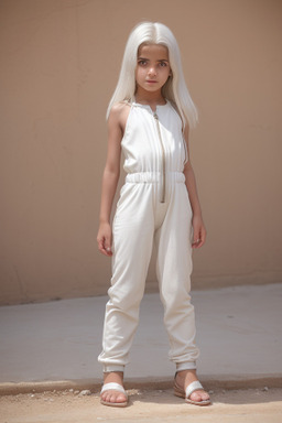 Jordanian child girl with  white hair