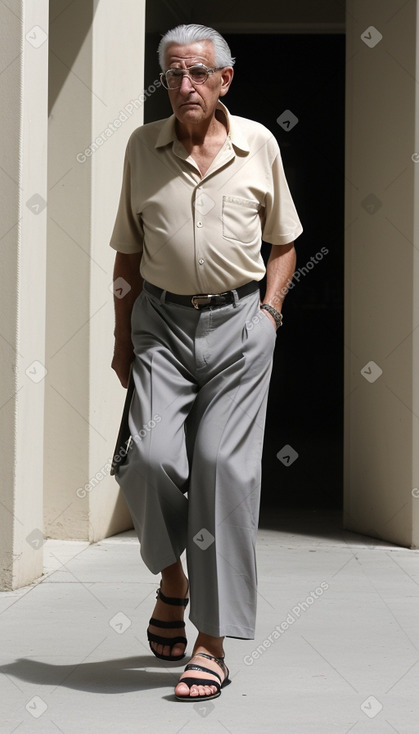 Italian elderly male with  gray hair