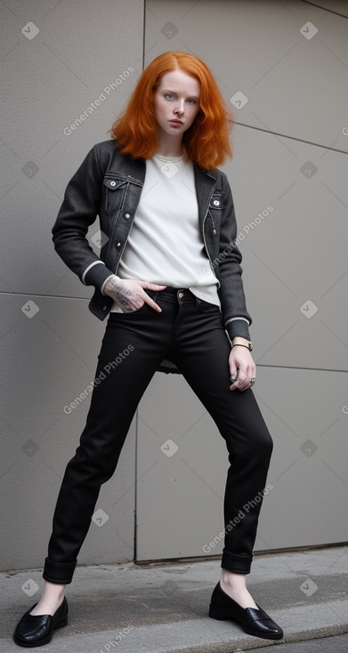 Adult non-binary with  ginger hair