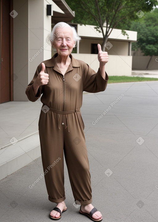 Elderly non-binary with  brown hair