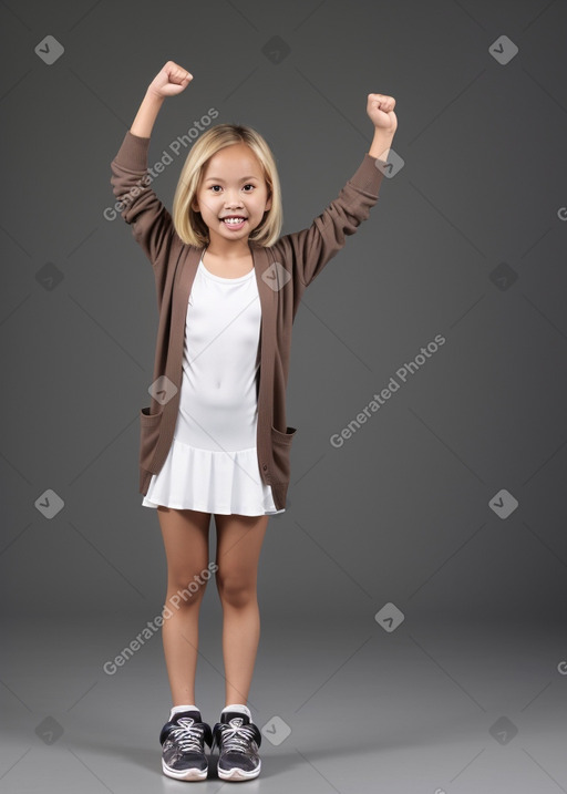 Malaysian child girl with  blonde hair