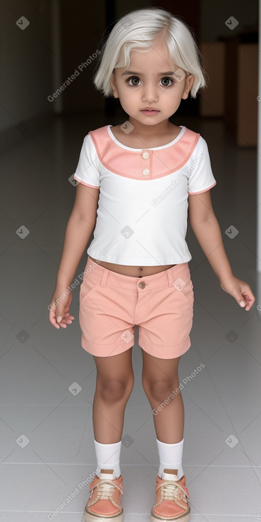 Emirati infant girl with  white hair