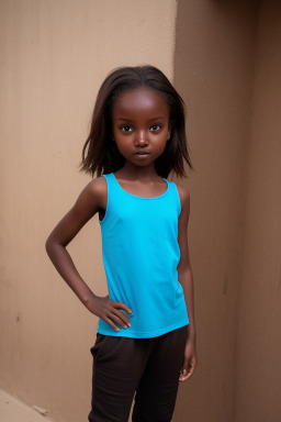 Sudanese child girl with  brown hair