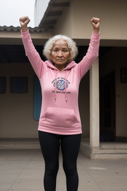 Nepalese elderly female with  blonde hair