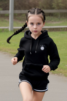 German child girl with  black hair