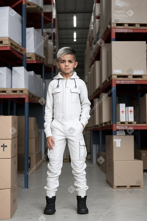 Bahraini child boy with  white hair