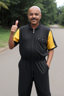 Ethiopian middle-aged male with  black hair