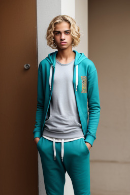 Egyptian teenager male with  blonde hair