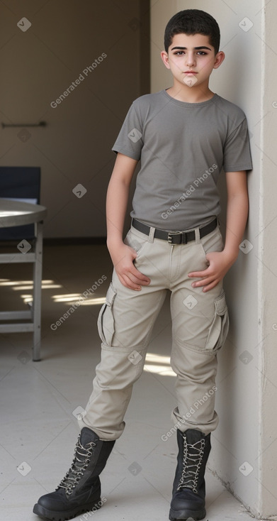 Syrian teenager boy with  gray hair