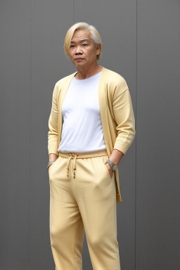 Thai middle-aged male with  blonde hair