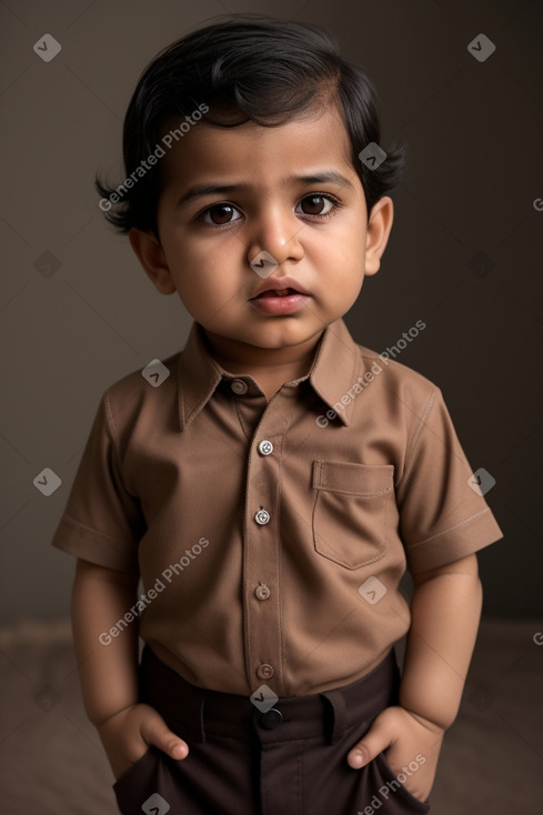 Qatari infant boy with  brown hair