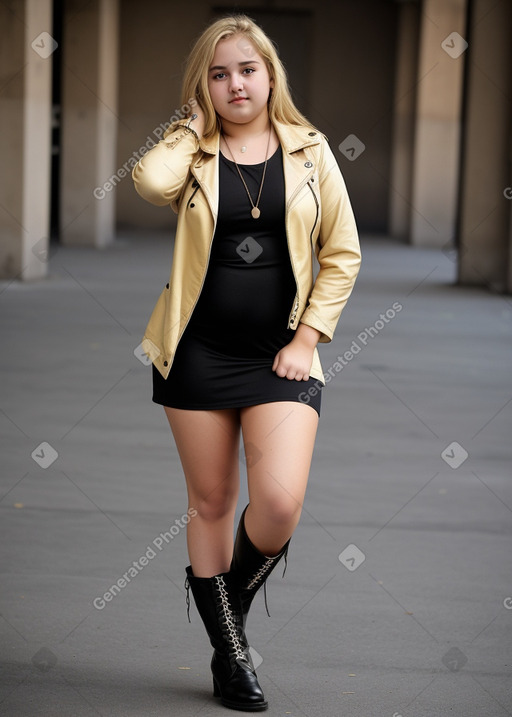 Italian teenager girl with  blonde hair