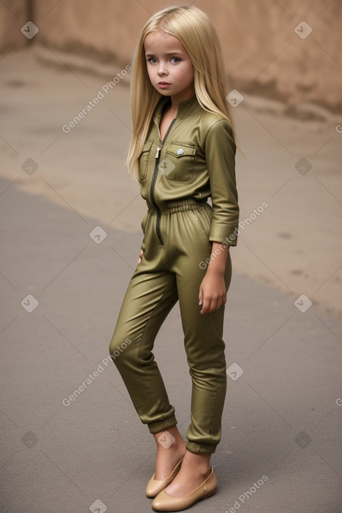 Malian child girl with  blonde hair