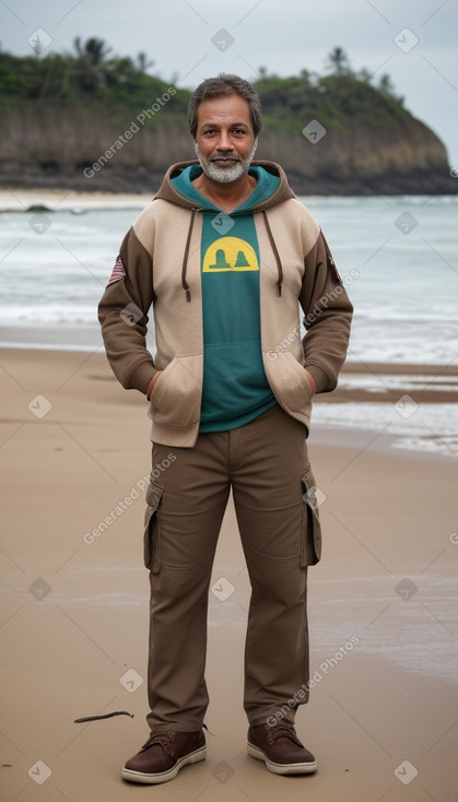 Brazilian middle-aged male with  brown hair