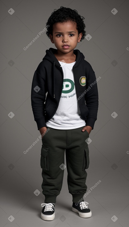 South african child boy with  black hair