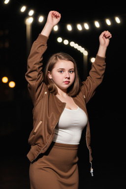 Czech teenager girl with  brown hair