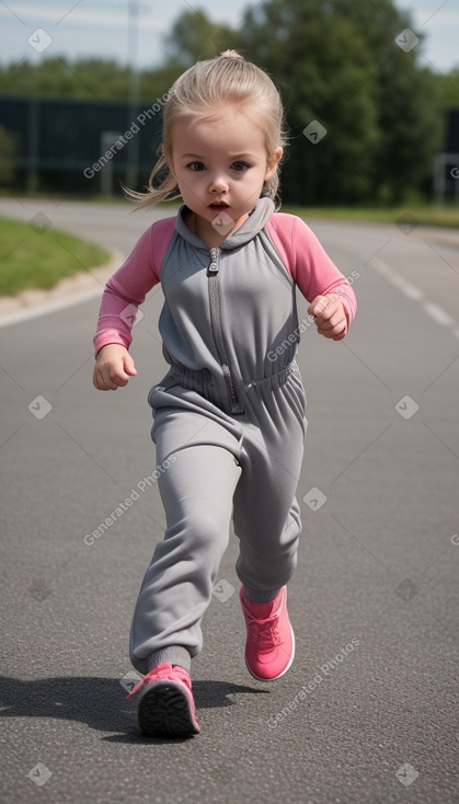 Swedish infant girl with  gray hair