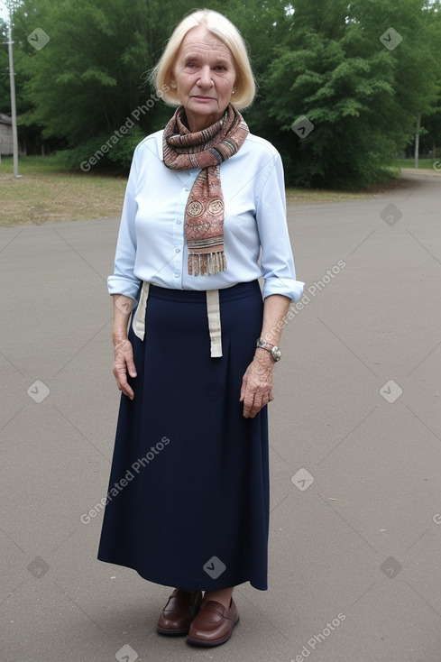 Estonian elderly female with  blonde hair