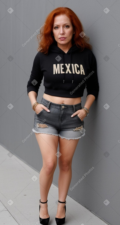 Mexican 45 years female with  ginger hair