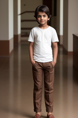 Indian child male with  brown hair