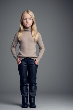 Norwegian child female with  blonde hair