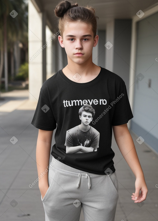 Australian teenager boy with  black hair