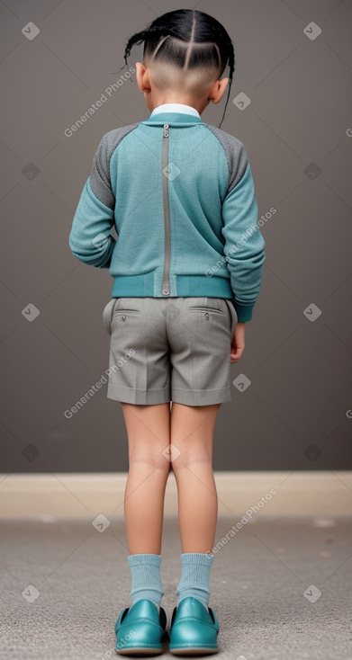 Egyptian child girl with  gray hair