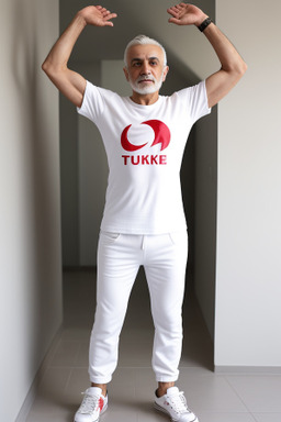 Turkish 45 years male with  white hair