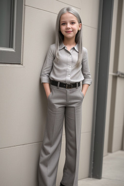 American child female with  gray hair