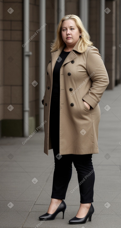 Belgian middle-aged female with  blonde hair