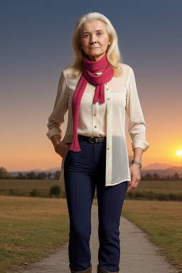 Slovak elderly female with  blonde hair