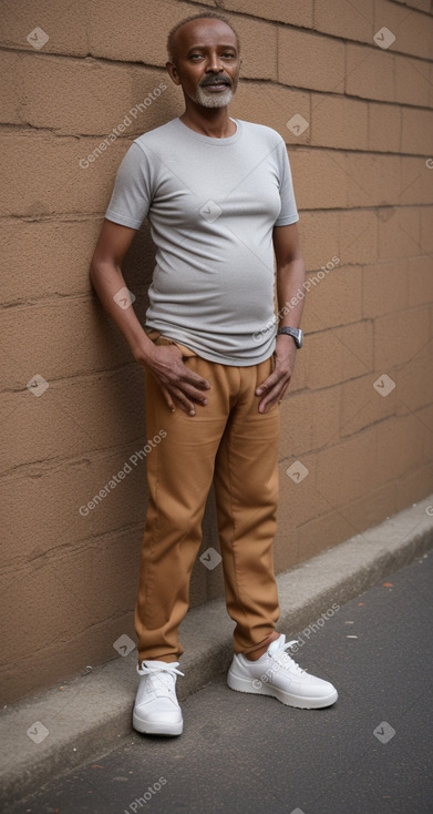 Ethiopian middle-aged male with  ginger hair