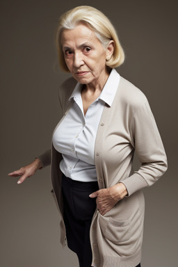 Libyan elderly female with  blonde hair