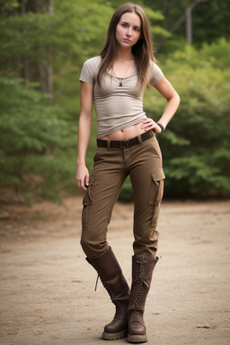 American young adult female with  brown hair