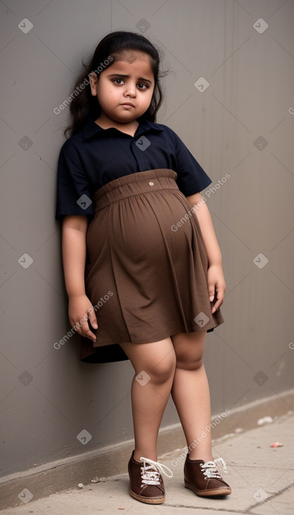 Yemeni child girl with  brown hair