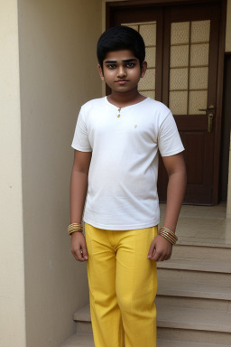 Indian teenager boy with  blonde hair