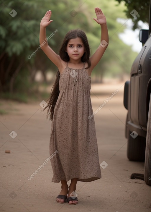 Paraguayan child girl with  brown hair