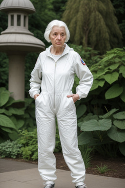 Czech elderly female with  white hair