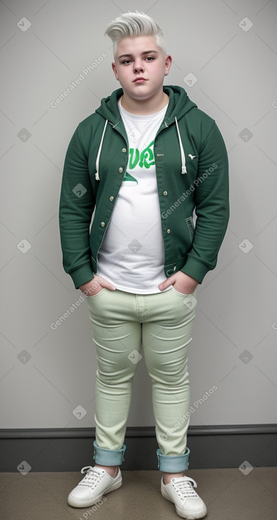 Irish teenager boy with  white hair