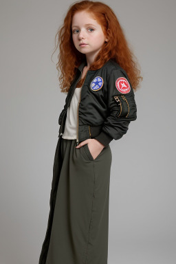 Israeli child female with  ginger hair