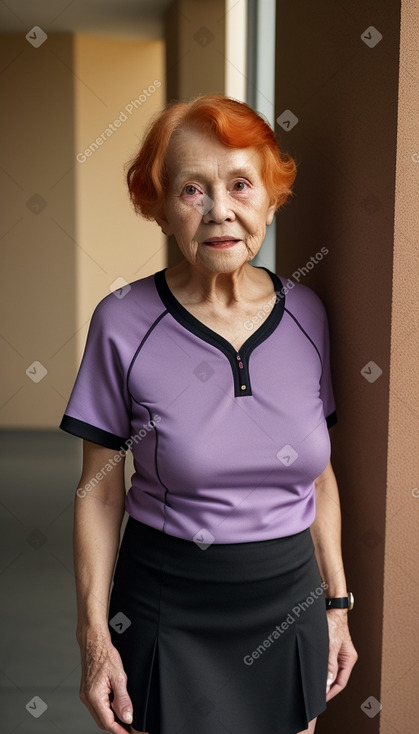 Elderly female with  ginger hair