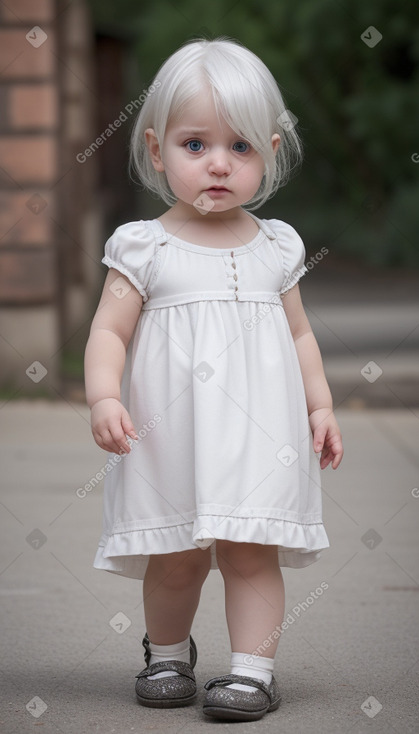 Georgian infant girl with  white hair